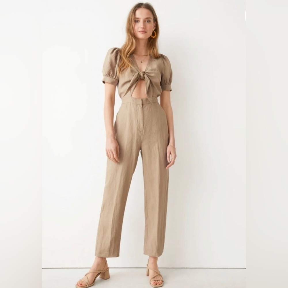 & Other Stories Linen Jumpsuit EUC
